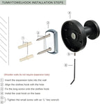 TUNNY 5 Pack Round Towel Hooks-Oil-Rubbed Bronze Modern Coat Hooks Shower Towel - Image 4