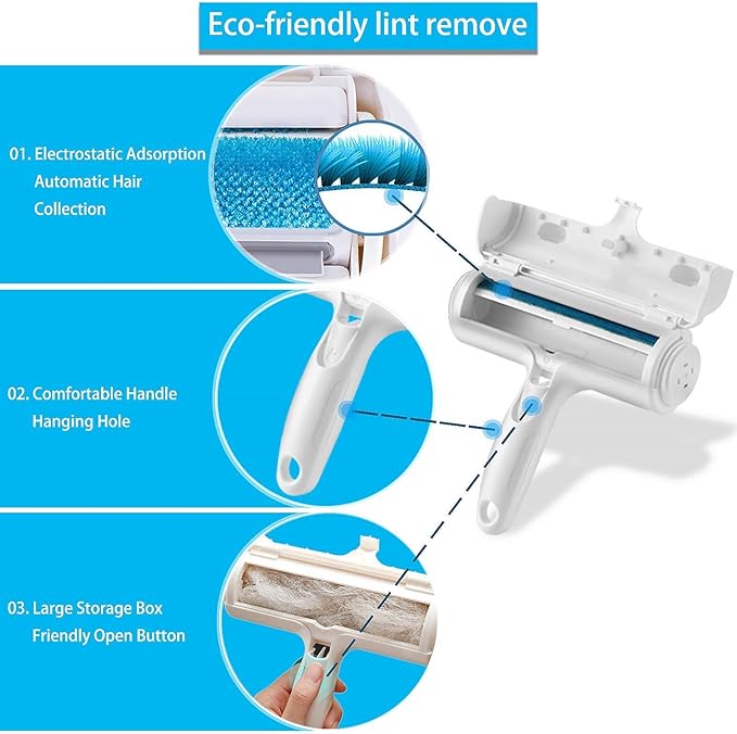 ACE2ACE Pet Hair Removal Tool, Reusable Lint Roller - Image 5
