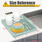 Silicone Dish Drying Mat for Kitchen Counter, Dish Drying Pad, Non-Slip Drain - Image 2