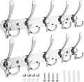 TICONN Wall Mounted Coat Rack, Five Heavy Duty Tri Hooks All Metal Construction by TICONN
