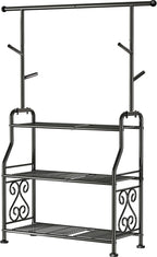 GIOTORENT Plant Stand Indoor, 3-Tier Heavy Duty Metal Shelf for Patio & Indoor, Tall Plant Holds 14+ Plants with 5 Hooks, Rust-Proof Plant Holder for Garden, Balcony, Living Room, Black - Image 8
