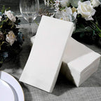 FOCUSLINE 100 Disposable Bathroom Napkins, Linen-Feel Paper Guest Towels - Image 6