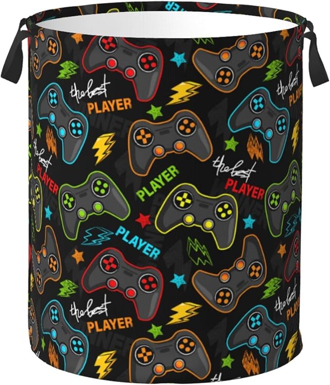 Gaming Joysticks Laundry Hamper Bag by Unknown