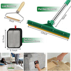 3 in 1 Carpet Rake for Pet Hair Removal, Reusable Pet Hair Remover Broom - Image 6