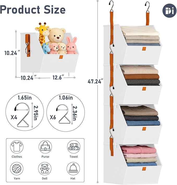 DIMJ Hanging Closet Organizer - Image 3