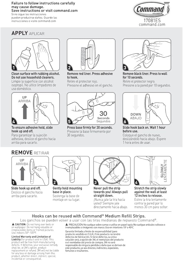 Command Medium Designer Hooks, 9 Hooks and 12 Strips, Damage-Free Hanging Wall - Image 9