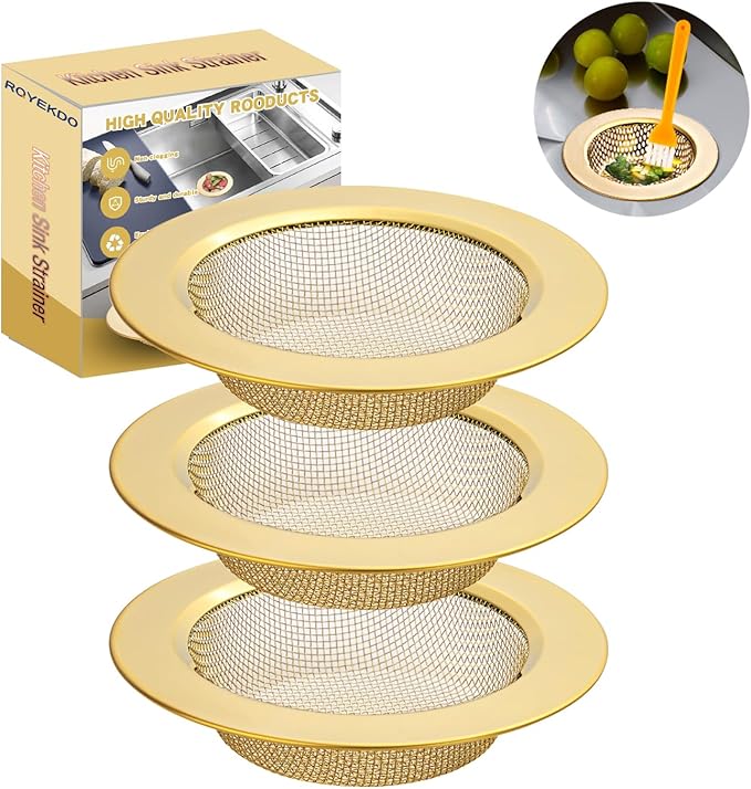 RQYEKDO 3-Pack Kitchen Sink Strainer Stainless Steel by rqyekdo