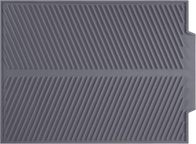 Dish Drying Mat for Kitchen Counter, Silicone Large Dish Drying Pad, Easy Clean by HOME