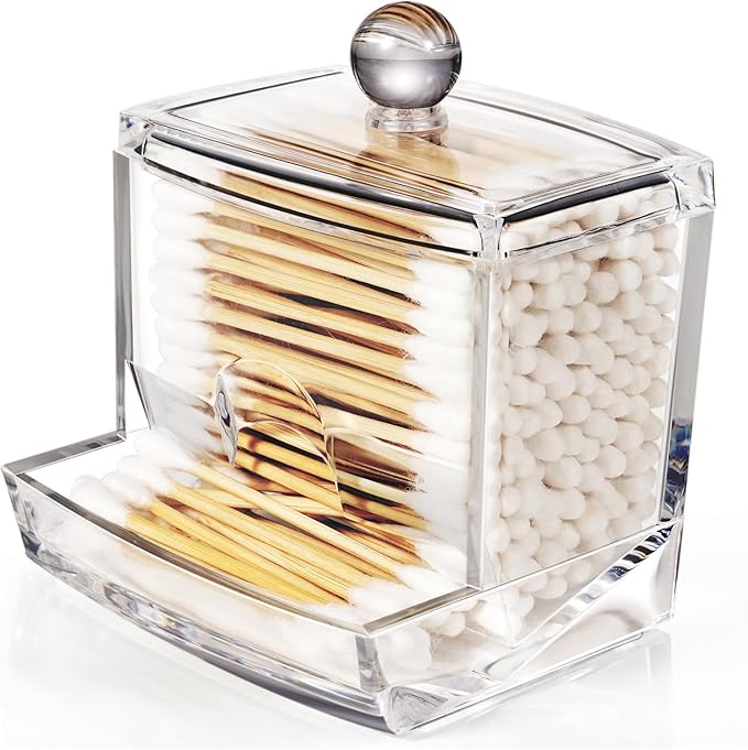 SheeChung 10Oz Acrylic Qtip Holder Dispenser by SheeChung