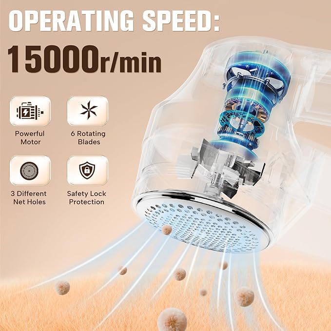 DBC Rechargeable Fabric Shaver, 3-Speed Lint Remover - Image 5