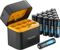 16 Pack Rechargeable AA Batteries Lithium by Mupoer