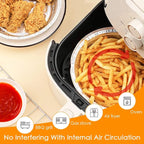 Non-Stick Round Disposable Air Fryer Aluminum Foil Liners 50PCS, Oil-Proof - Image 4