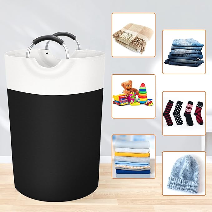 BlissTotes 75L Laundry Basket, Freestanding Laundry Hamper, Collapsible Dirty - Image 4