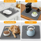 Songrey 18" x 16" Silicone Dish Drying Mat, Kitchen Counter Drying Pad - Image 6