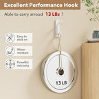 pickpiff Wall Hooks for Coat and Towel: 13LB Adhesive Door Hanger Stick on - Image 2