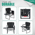 SUNNYFEEL Camping Directors Chair, Heavy Duty,Oversized Portable Folding Chair with Side Table, Pocket for Beach, Fishing,Trip,Picnic,Lawn,Concert Outdoor Foldable Camp Chairs - Image 7