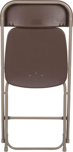 Flash Furniture Hercules Series Plastic Folding Chair - Brown - 4 Pack 650LB Weight Capacity Comfortable Event Chair-Lightweight Folding Chair - Image 15