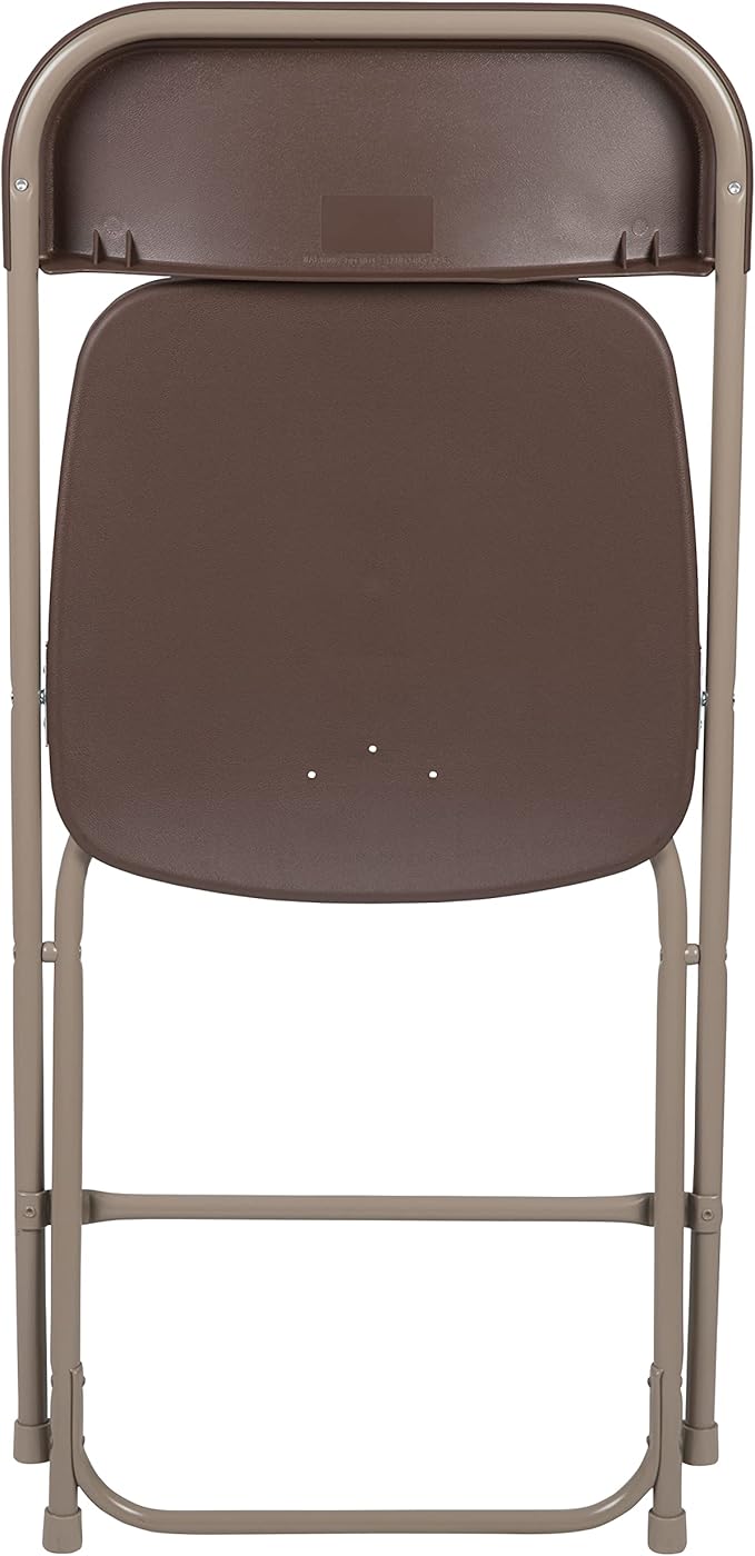 Flash Furniture Hercules Series Plastic Folding Chair - Brown - 4 Pack 650LB Weight Capacity Comfortable Event Chair-Lightweight Folding Chair - Image 15
