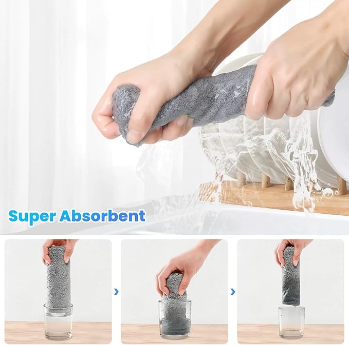 12 Pack Cleaning Cloth, Ultra Soft Absorbent Quick Drying Microfiber Cleaning - Image 3