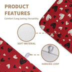 Valentines Day Dish Drying Mat Red Black Love Heart Valentine Kitchen Dish - Image 2