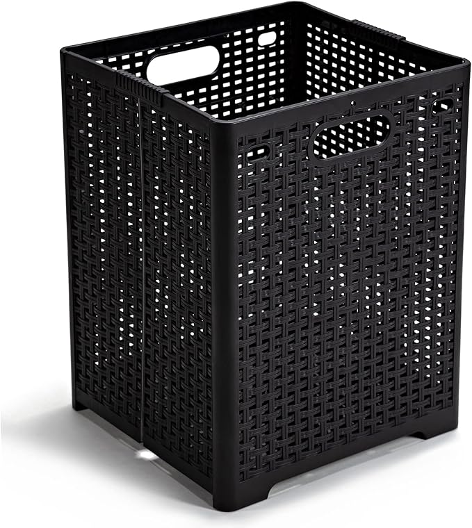 42L Collapsible Plastic Laundry Baskets, Foldable Laundry Hamper - Image 2