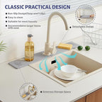 Stone Faucet Mat for Kitchen Sink，Super Absorbent Diatomite Fast Drying Stone - Image 4