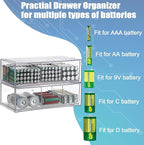 BTSKY 2 Pack Clear Acrylic Battery Storage Organizer - Image 5