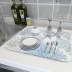 Nautical Coastal Dish Drying Mat - Image 6
