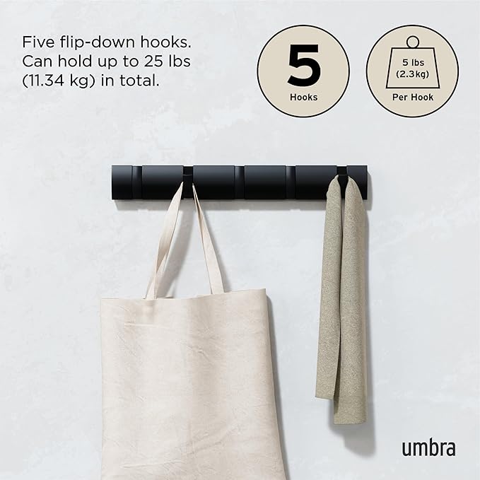 Umbra Flip Wall-Mounted Coat Rack - Image 5
