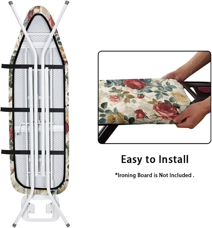 Vintage Rose Ironing Board Padded Cover Dust Covers Stretchable Iron Board - Image 4