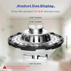 Metal 2 Pack Bathtub Drain Stopper - Image 9