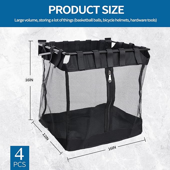 4Pcs Large Slatwall Baskets Mesh Slatwall Baskets - Image 2