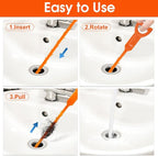 Huryfox Drain Clog Remover Tool- 12 Pack 20 Inch Length Drain Cleaner Sticks - Image 4