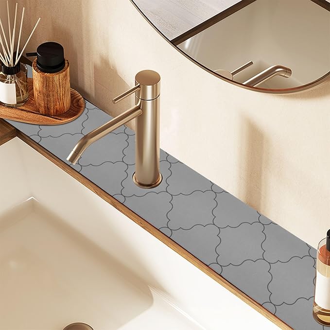Kitchen Sink Splash Guard 2 PCS 30 Inch Sink Faucet Mat Splash Guard - Image 7