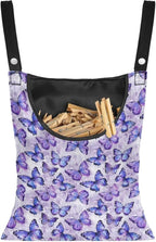 2 Pcs Butterfly Purple Clothespin Bag by Unknown