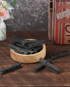 100 Pack Black Clothespins 2.9 Inch, Heavy-Duty Wood Rust-Resistant Clothes Pins - Image 5