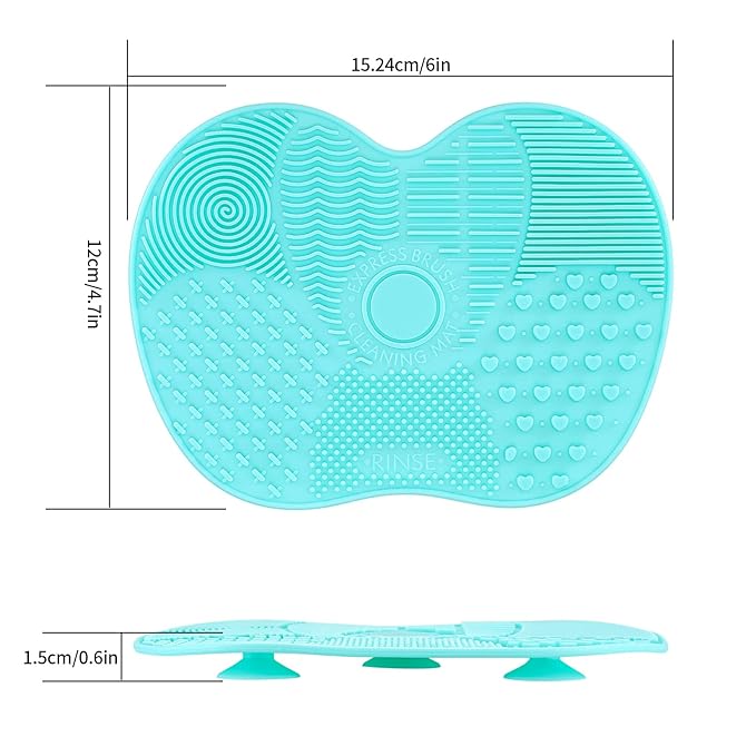 2 Pcs Silicone Make Up Brush Cleaning Mat, Makeup Brush Cleaner Mats, Cosmetic - Image 2