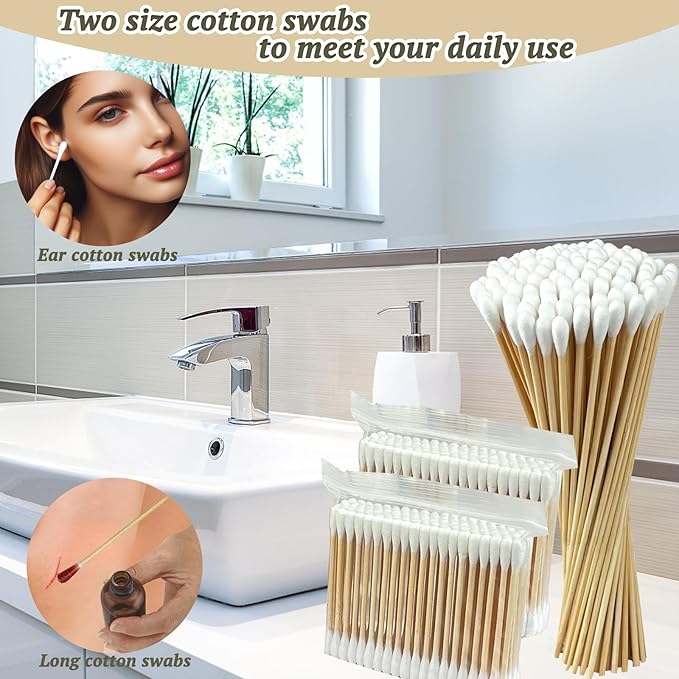 Organic Bamboo - Fiber Cotton Swab Bundle: 800 Standard - Image 3
