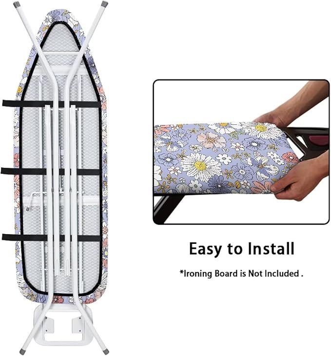 Daisy Print Ironing Board Cover Pretective Covers 15x54 Inch Standard Ironing - Image 5