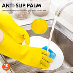 Vgo... 10-Pairs Reusable Household Gloves, Rubber Dishwashing gloves, Extra - Image 5