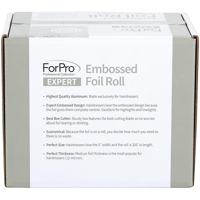 ForPro Professional Collection Expert Embossed Aluminum Foil Roll, 320 Ft Hair - Image 4