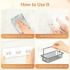 5 Pack Shower Caddy Adhesive Replacement, WaterProof Strong Shower Shelf - Image 5
