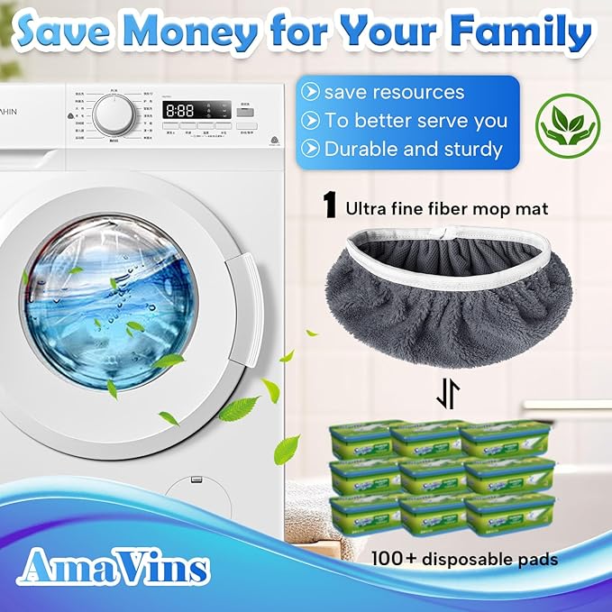 8 Pack Reusable Microfiber Mop Pads Compatible - Image 4