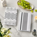 Artoid Mode Grey Home Sweet Home Stripes Boho Spring Kitchen Towels Dish Towels - Image 3