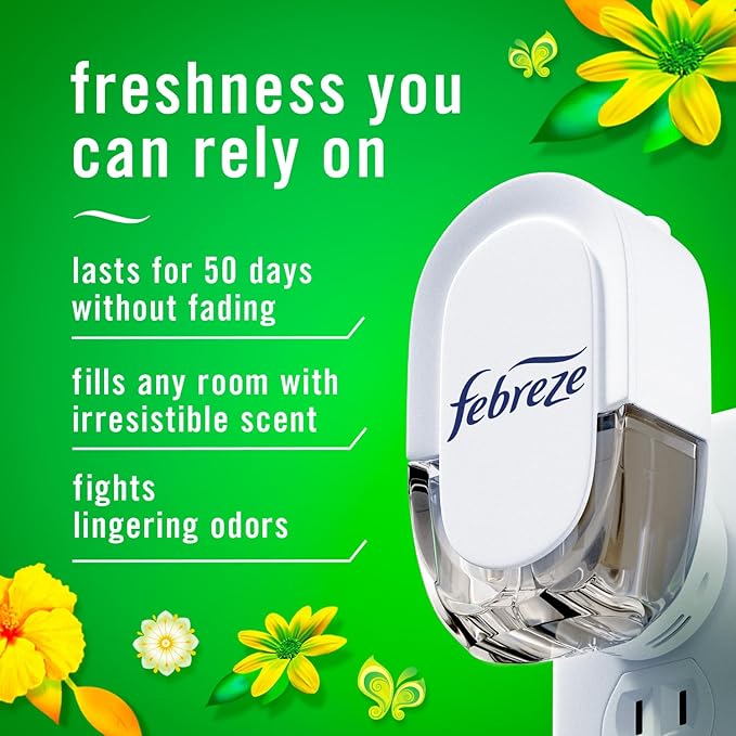Febreze Plug-In Air Freshener, Odor-Fighting Scented Oil Starter Kit, Air - Image 2