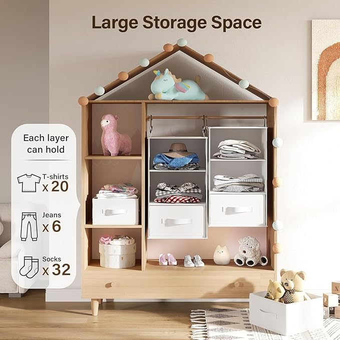 Pipishell 6-Shelf Hanging Closet Organizer - Image 7