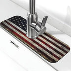 American flag Kitchen sink faucet pad, strong water absorption, anti slip by Unknown