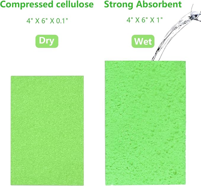 Cellulose Sponges, Large Size 4" x 6" x 1" - Image 6