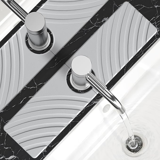 Stone Faucet Mat for Kitchen Sink by SpaceHacks