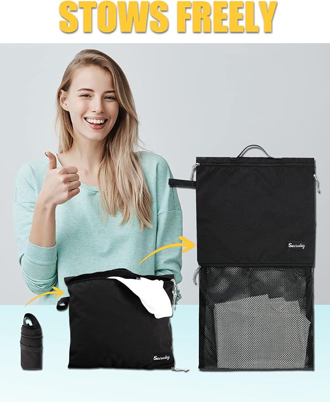 Mesh Laundry Bag Travel Bags-Small Hanging Wash Delicates Reusable Dirty Bag - Image 5